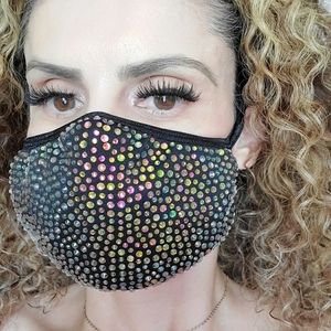 NEW RHINESTONES FACE MASK